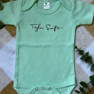 Taylor Swift Mint Green Baby Onesie